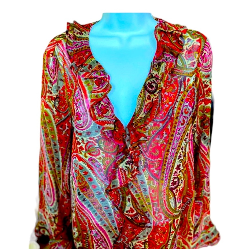 ZARA blouse with soft ruffle detail